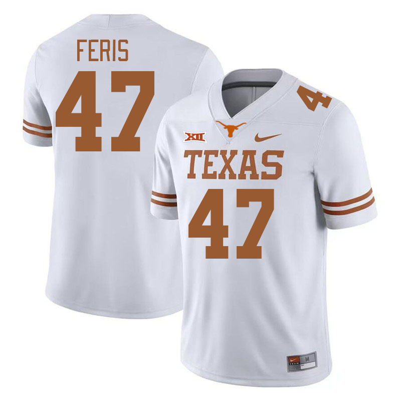 Men #47 Charlie Feris Texas Longhorns College Football Jerseys Stitched Sale-Black